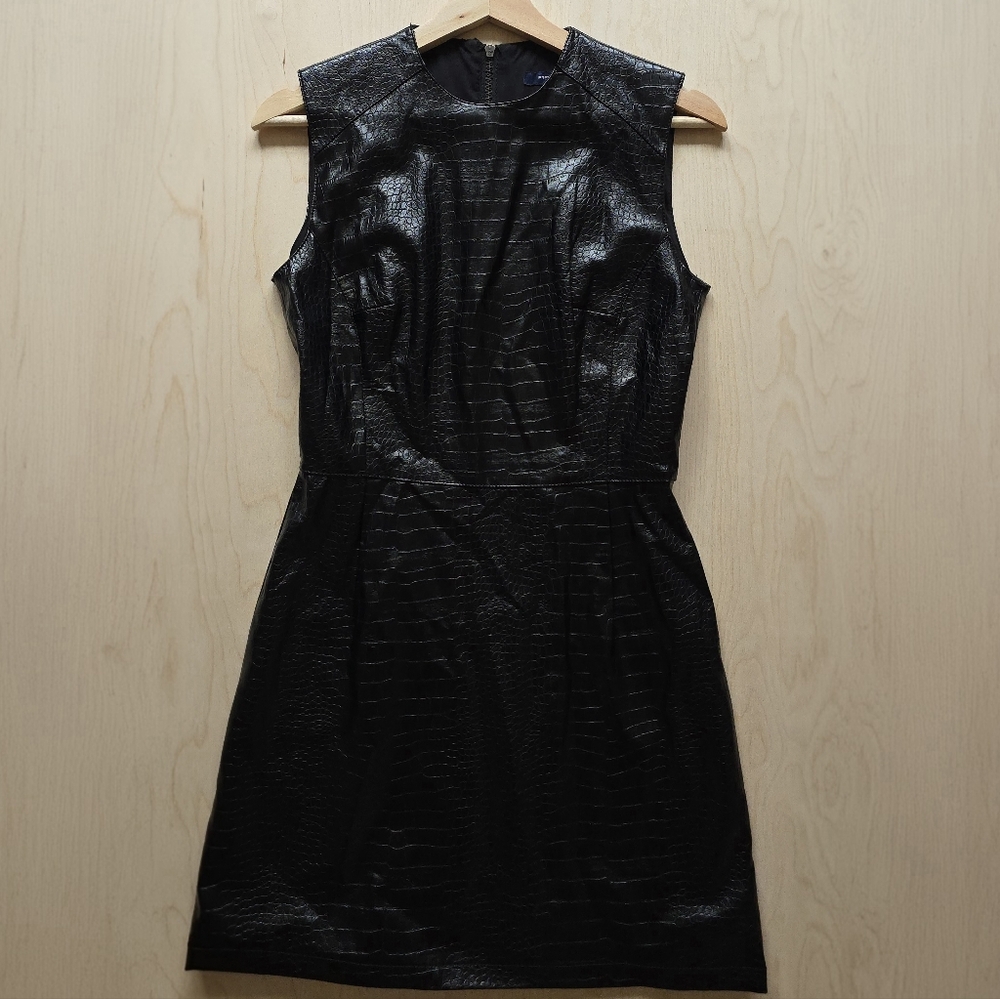 NWT French Connection Faux PU Leather Sundae Sleeveless Dress